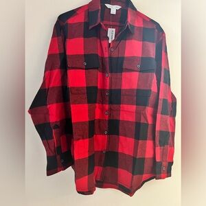 Old Navy Boyfriend Flannel Shirt. Size S. New.